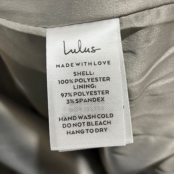 Lulus Versailles Vibes Light Blue Jacquard Metallic Midi Dress size L NWTs - Picture 7 of 8